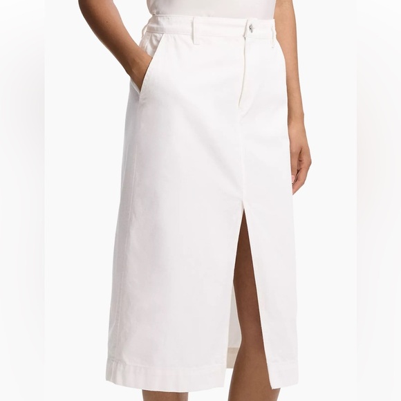 Theory Denim H-Line White Midi-Skirt Size 30 (8-10) - Picture 3 of 15